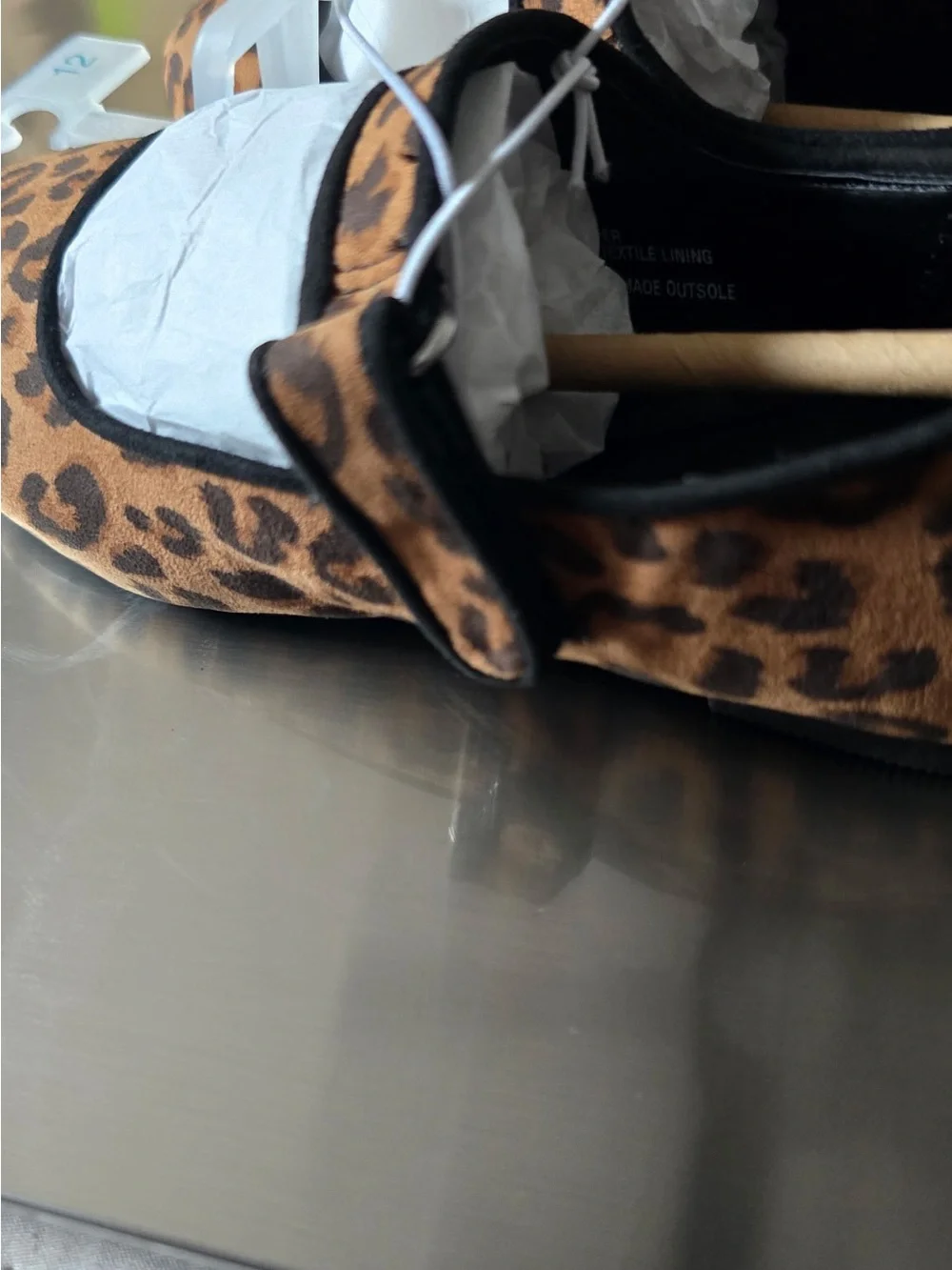 Cat & Jack Girls Leopard Print Mary Jane Flats Size 12 NWT